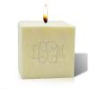 monogrammed++unscented+4+inch+palm+wax+candle