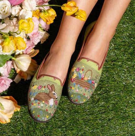  By Paige Needlepoint Bunny Loafer Easter   Apparel & Accessories > Shoes > Loafers