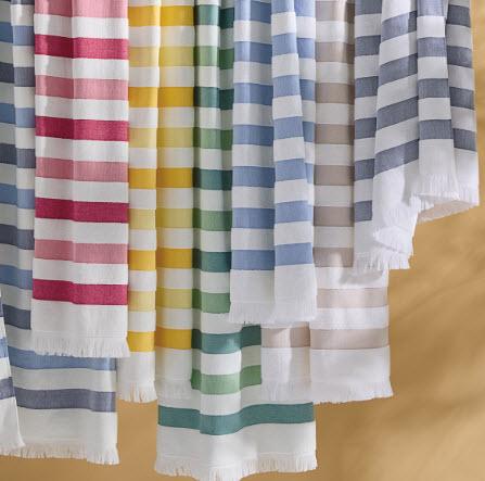Matouk Personalized Amado Striped Beach Towel   Home & Garden > Linens & Bedding > Towels > Beach Towels